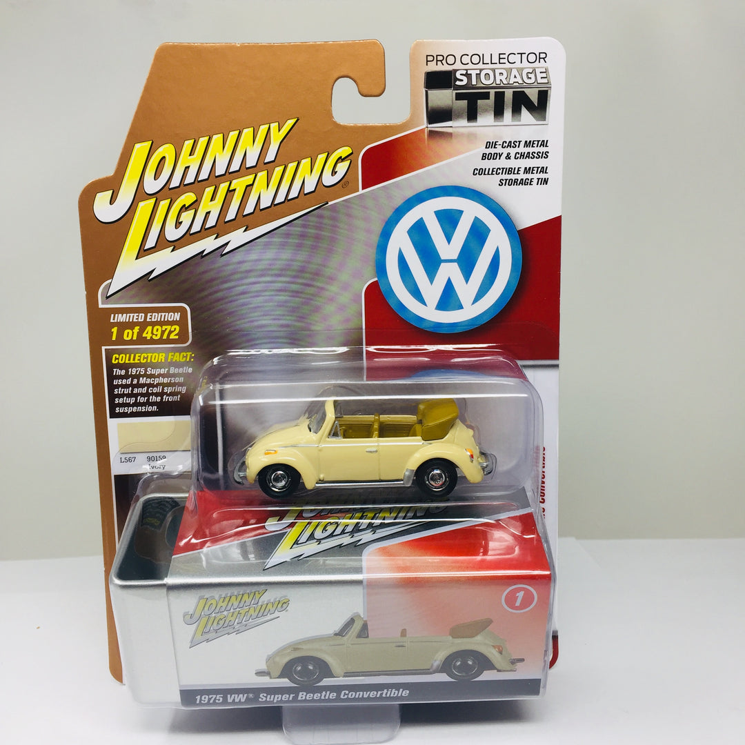 ジョニーライトニング　1975 VWスーパービートルコンバーチブル（ホワイトL） Amazon.com: Johnny Lightning 1975 VW Super Beetle